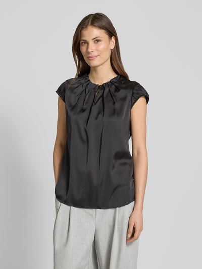 comma Blouseshirt met platte plooien Zwart - 4