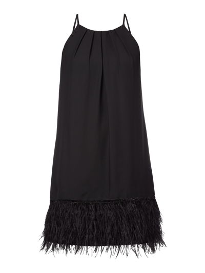 Jake*s Cocktail Cocktailkleid mit Federnbesatz am Saum  Schwarz 2
