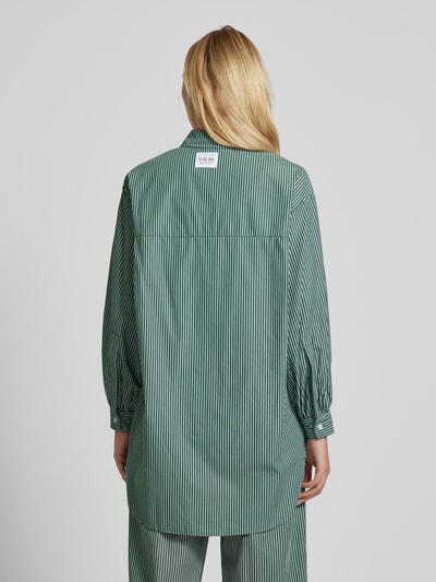 VILLA SOPHIE Oversized overhemdblouse met knoopsluiting, model 'MATHILDA' Donkergroen - 5