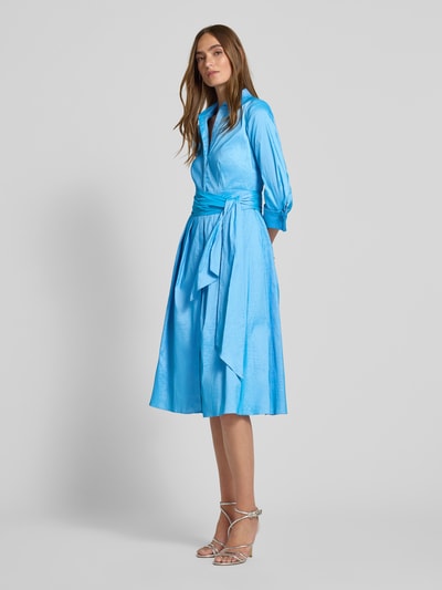 Adrianna Papell Cocktailkleid mit Bindegürtel Hellblau 1