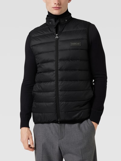 Barbour Steppweste mit Brand-Patch Schwarz 4