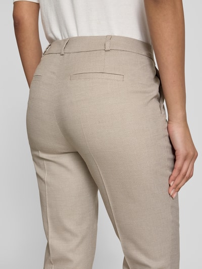 COMMA Regular Fit Stoffhose mit Strukturmuster Taupe 3