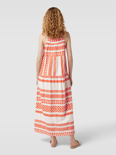 Vero Moda Midi-jurk met all-over motief, model 'DICTHE' Oranje - 5