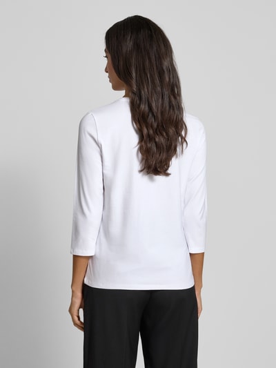 Betty Barclay Bluzka o kroju regular fit z długim rękawem i nadrukiem z napisem model ‘September’ Biały 5