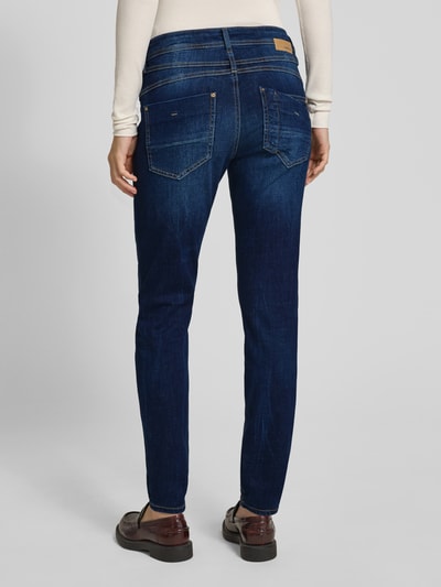 Gang Skinny fit jeans met steekzakken en labeldetail, model 'AMELIE' Blauw - 5