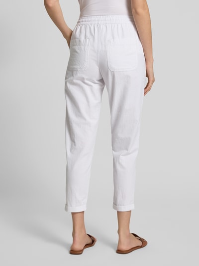 Soyaconcept Tapered fit broek met steekzakken, model 'Cissie' Wit - 5