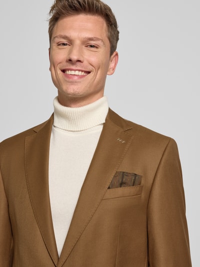 Carl Gross Regular Fit 2-Knopf-Sakko aus Schurwoll-Kaschmir-Mix Modell 'TASSILO' Camel 3