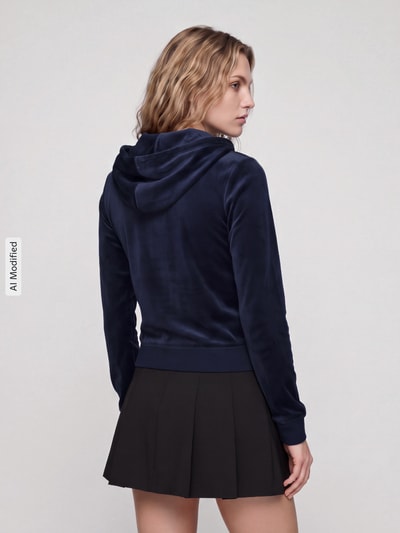 Juicy Couture Bluza rozpinana o aksamitnym wyglądzie Ciemnoniebieski 5