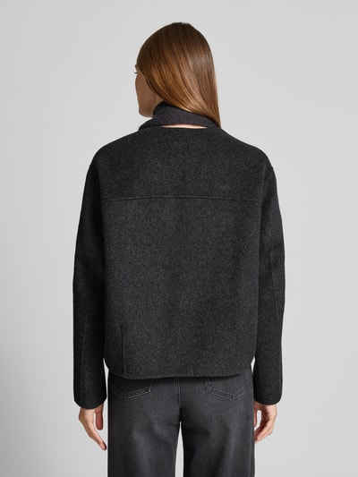 MOS MOSH Wolljacke mit Schal Modell 'Maria Loisa' Dunkelgrau 5