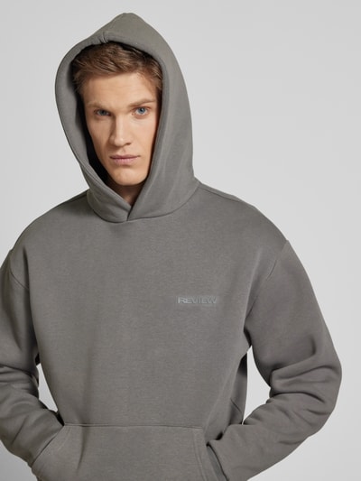 REVIEW Hoodie mit Kapuze Dunkelgrau 3