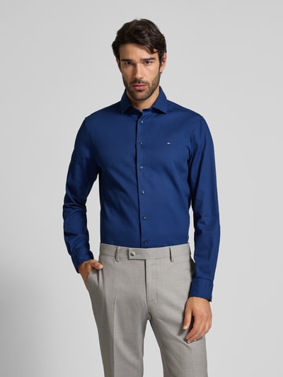 Tommy Hilfiger Tailored Slim fit zakelijk overhemd met kentkraag Marineblauw - 4
