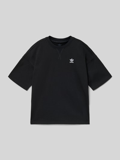Productfoto, T-shirt uit puur katoen van adidas Originals, recht pasvorm, ronde hals, labeldetail, ruglengte maat 140: 56 cm