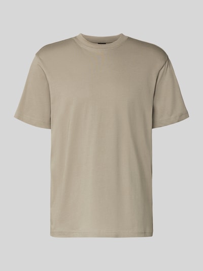 Produktfoto, T-Shirt aus Baumwolle mit Rundhalsausschnitt von G-Star Raw in Beige, Regular Fit, glatte Textur, Herrenmodell, Rückenlänge 70 cm.