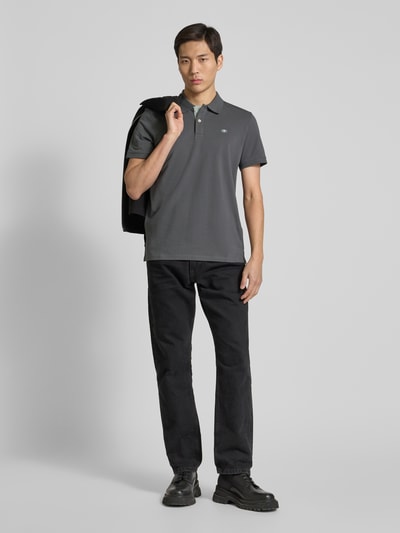 Tom Tailor Regular Fit Poloshirt mit Logo-Stitching Modell 'BASIC' Anthrazit 1