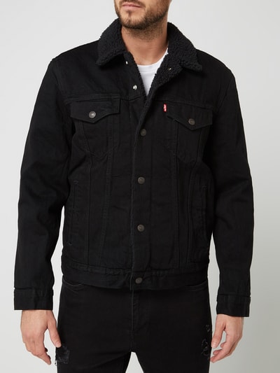 Levi's® Sherpa Trucker Jacket mit Pattentaschen- ‘Water<Less™’  Black 4