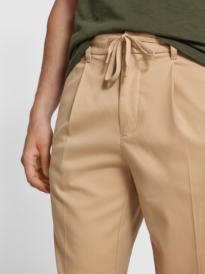 SELECTED HOMME Tapered Fit Stoffhose mit Bundfalten Modell 'LEROY' Sand 3