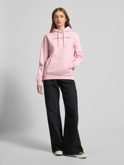 Tommy Jeans Regular Fit Hoodie mit Label-Stitching Pink 1