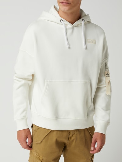 Alpha Industries Hoodie mit Ärmeltasche  Offwhite 4