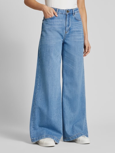 Goldgarn Wide leg jeans in 5-pocketmodel, model 'LUISENPARK' Blauw - 4