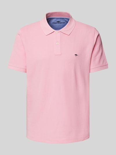 Fynch-Hatton Koszulka polo o kroju regular fit z wyhaftowanym logo Różowy 2