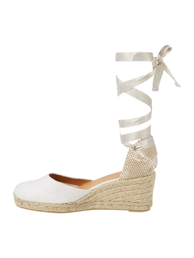 Castañer Wedges mit Glitter-Effekt Modell 'Carina'  Weiß 3