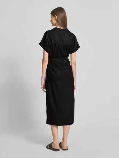 s.Oliver RED LABEL Relaxed Fit Hemdblusenkleid aus Leinen-Mix Black 5