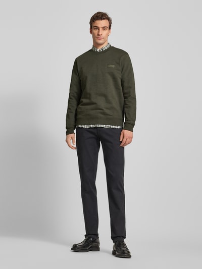 Marc O'Polo Regular Fit Sweatshirt aus Bio-Baumwolle Oliv 1