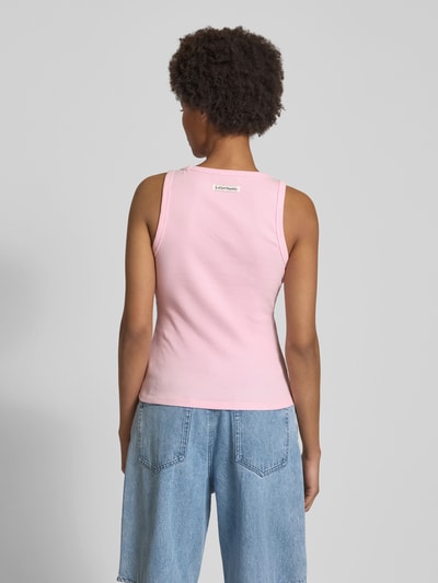 LeGer by Lena Gercke Top z prążkowanymi wykończeniami model ‘Kaili’ Mocnoróżowy 5