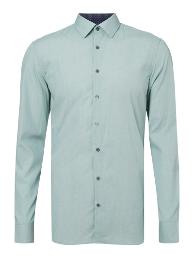 Montego Slim Fit Business-Hemd mit Kontrastausputz Schilf 1