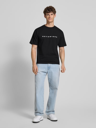 REVIEW T-Shirt mit Label-Print Black 1