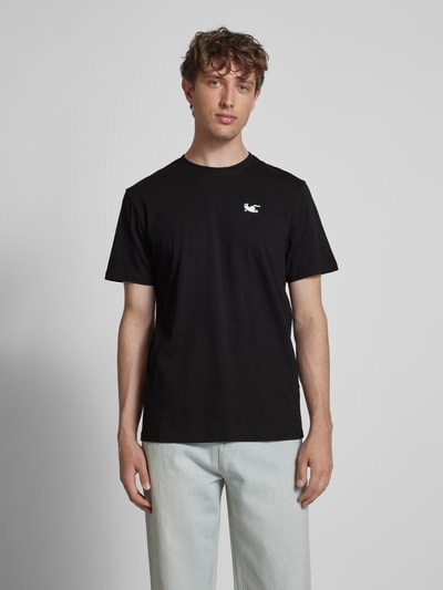 Dedicated T-Shirt mit Stitching und Rundhalsausschnitt Black 4