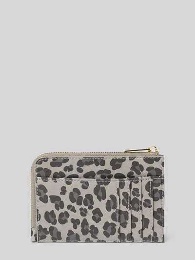 Productfoto, portemonnee met all-over dierenprint en logodetail Model 'Little Buddy' van Hey Marly, Hoofdvak met ritssluiting, Dames