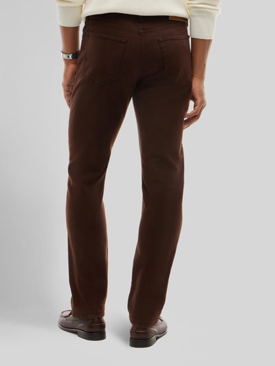 Tommy Hilfiger straight fit jeans van katoenmix model 'DENTON' Chocoladebruin - 5