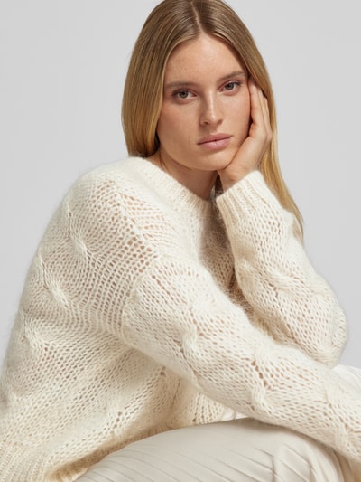 Stefanel Gebreide pullover met ronde hals Ecru - 3