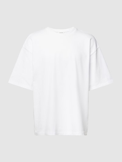 REVIEW T-shirt o kroju oversized fit z okrągłym dekoltem Biały 2