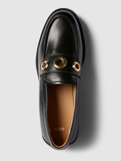 BOSS Penny Loafer aus Leder mit Schaftbrücke Modell 'Helen' Black 3