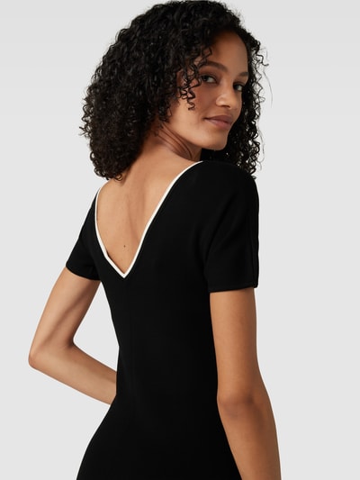 Max Mara Studio Knielanges Kleid mit U-Boot-Ausschnitt Modell 'LUGLIO' Black 3