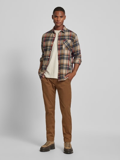 PME Legend Tapered fit chino met riemlussen, model 'American classic' Camel - 1