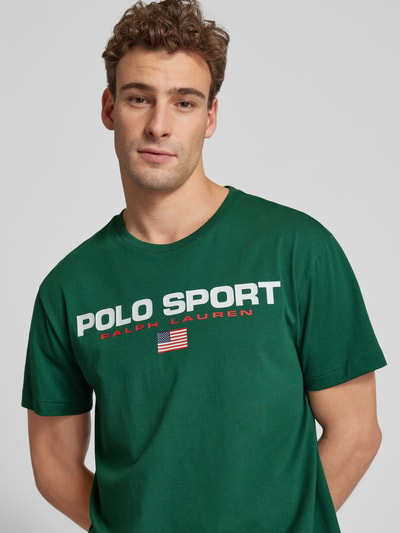 Polo Sport T-shirt z nadrukiem z logo Zielony 3