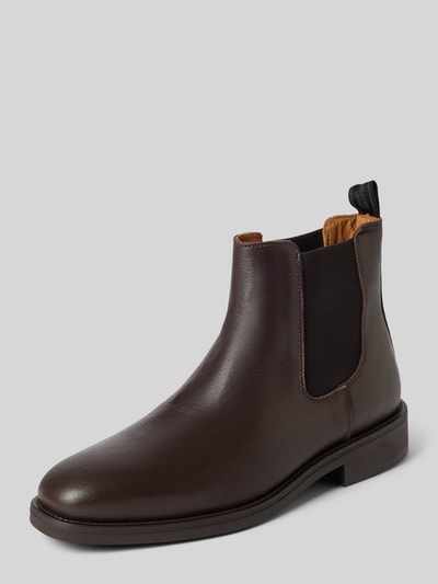 SELECTED HOMME Chelsea boots met elastische inzetten, model 'JOSEPH' Middenbruin - 1