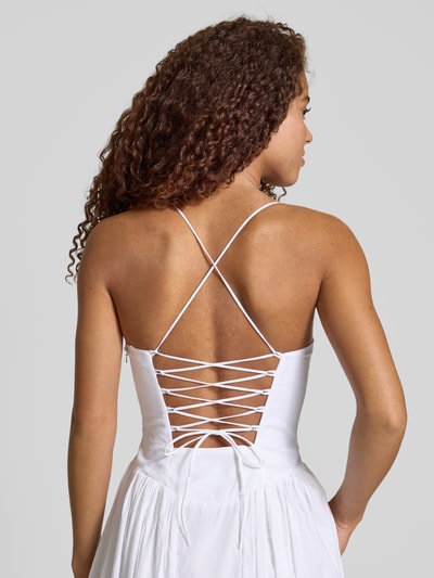 Bardot Sukienka wieczorowa na cienkich ramiączkach model ‘ESTIE’ Biały 3