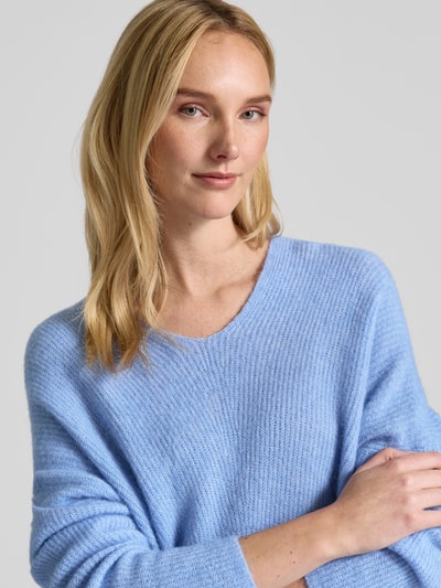 MOS MOSH Strickpullover mit V-Ausschnitt Modell 'THORA' Ocean 3