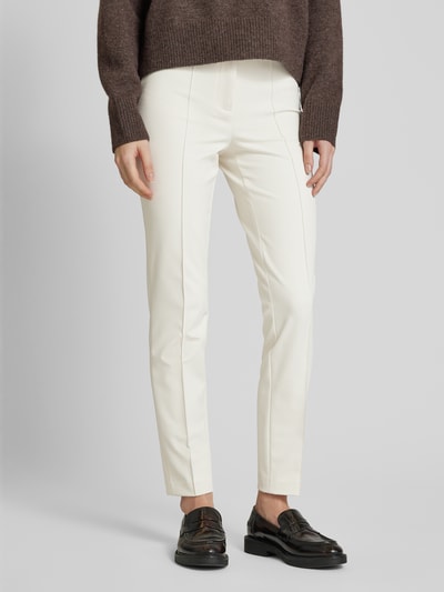 Cambio Stoffen broek met siernaden, model 'ROS' Beige - 4