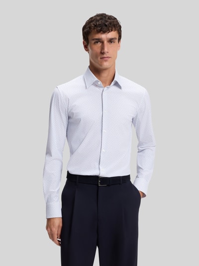 BOSS Slim Fit Businesshemd mit Allover-Muster Modell 'P-Hank-kent-C1-222' Hellblau 4