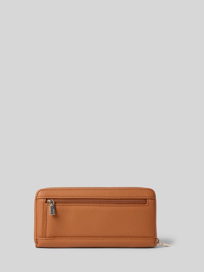 Guess Portemonnaie mit Logo-Applikation Modell 'Laurel' Cognac 2
