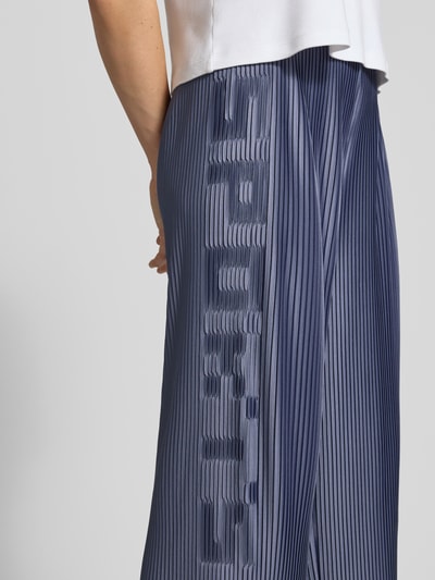 Marc Cain Weite Hose mit Plisseefalten und elastischem Bund Rauchblau 3