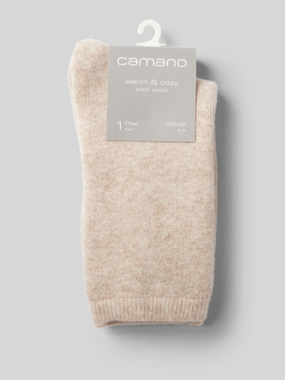 camano Socken mit Label-Schriftzug Beige Melange 3