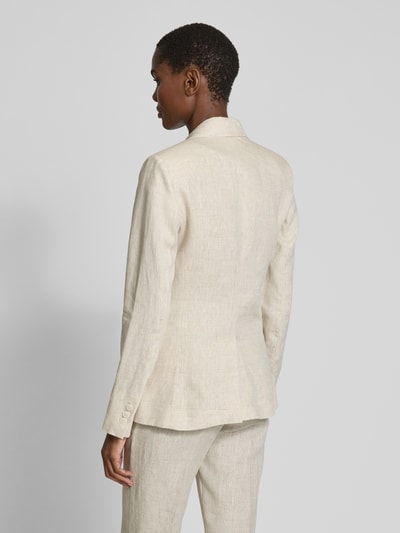 Mango Leinenblazer mit Paspeltaschen Modell 'BORELI' Beige 5