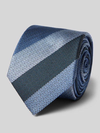 OLYMP Krawat z czystego jedwabiu Granatowy 1