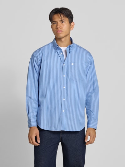 Carhartt Work In Progress Regular Fit Freizeithemd mit Kentkragen Modell 'Keene' Blau 4